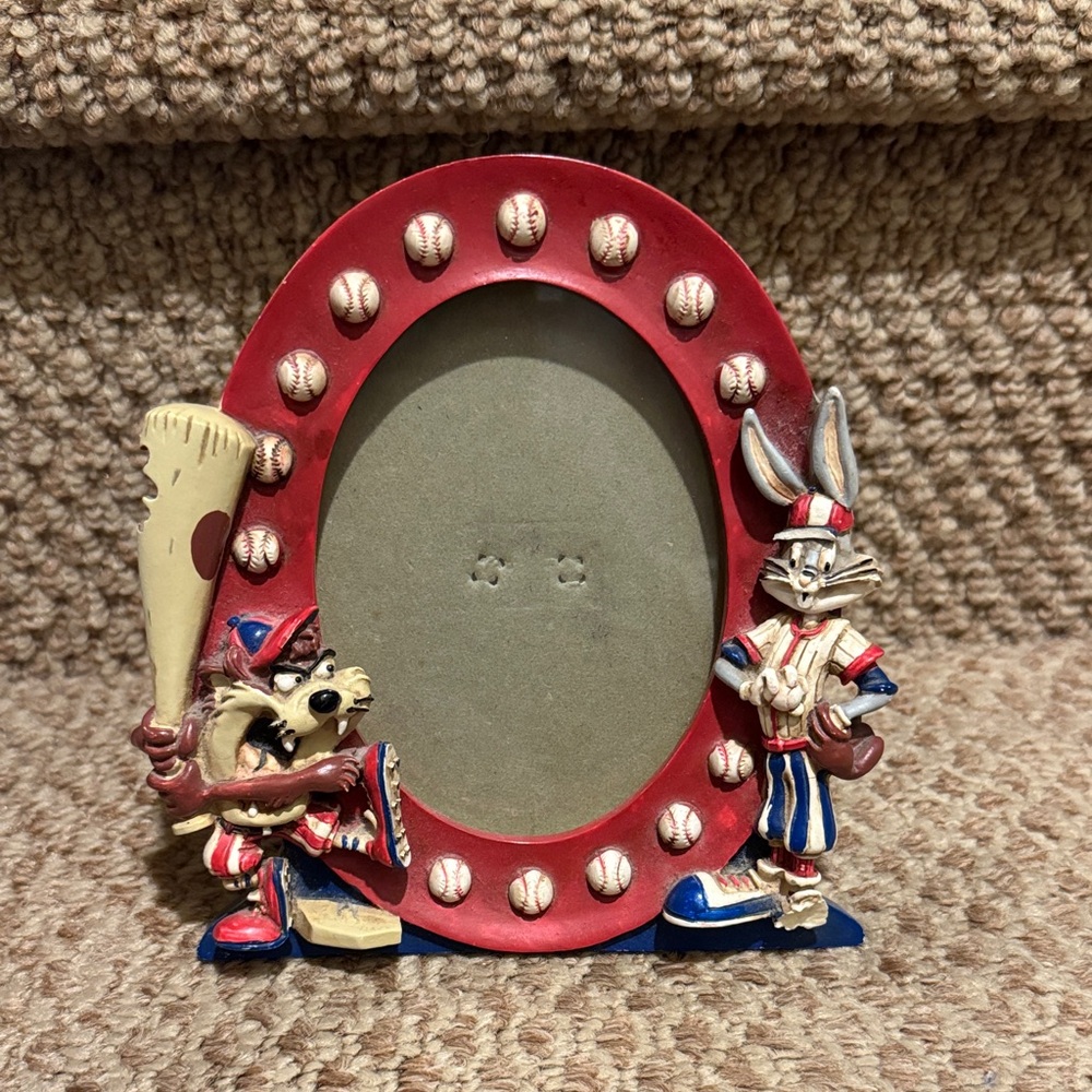 Taz Mazian Devil and Bugs Bunny Baseball Picture Frame